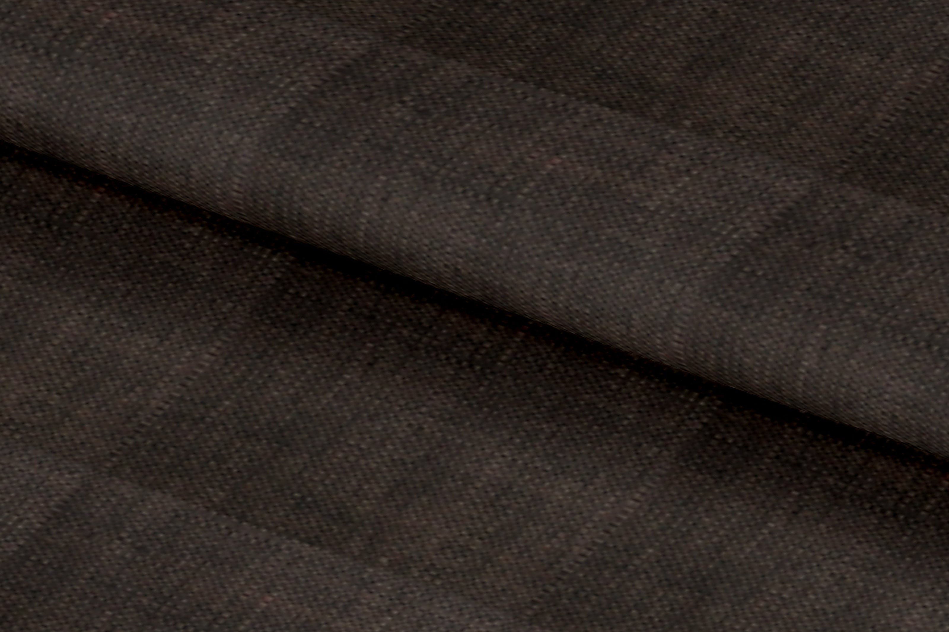 LH2101-37/W6-36667 Dark Brown Solid Linen Shirting Fabric