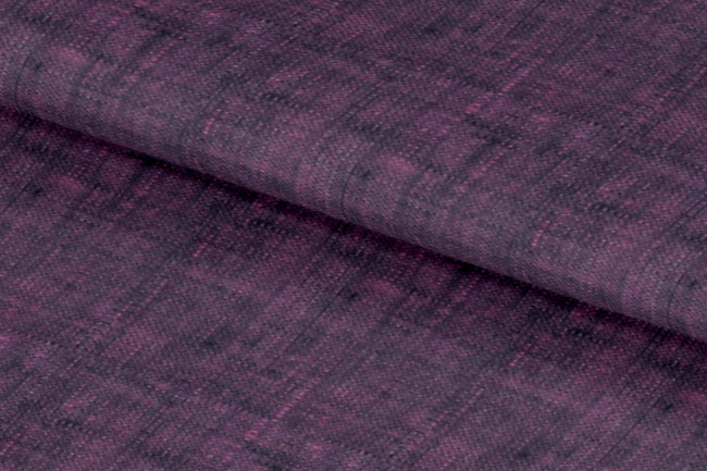 LH2101-44/W6-36674 Denim Dark Magenta Solid Linen Shirting Fabric