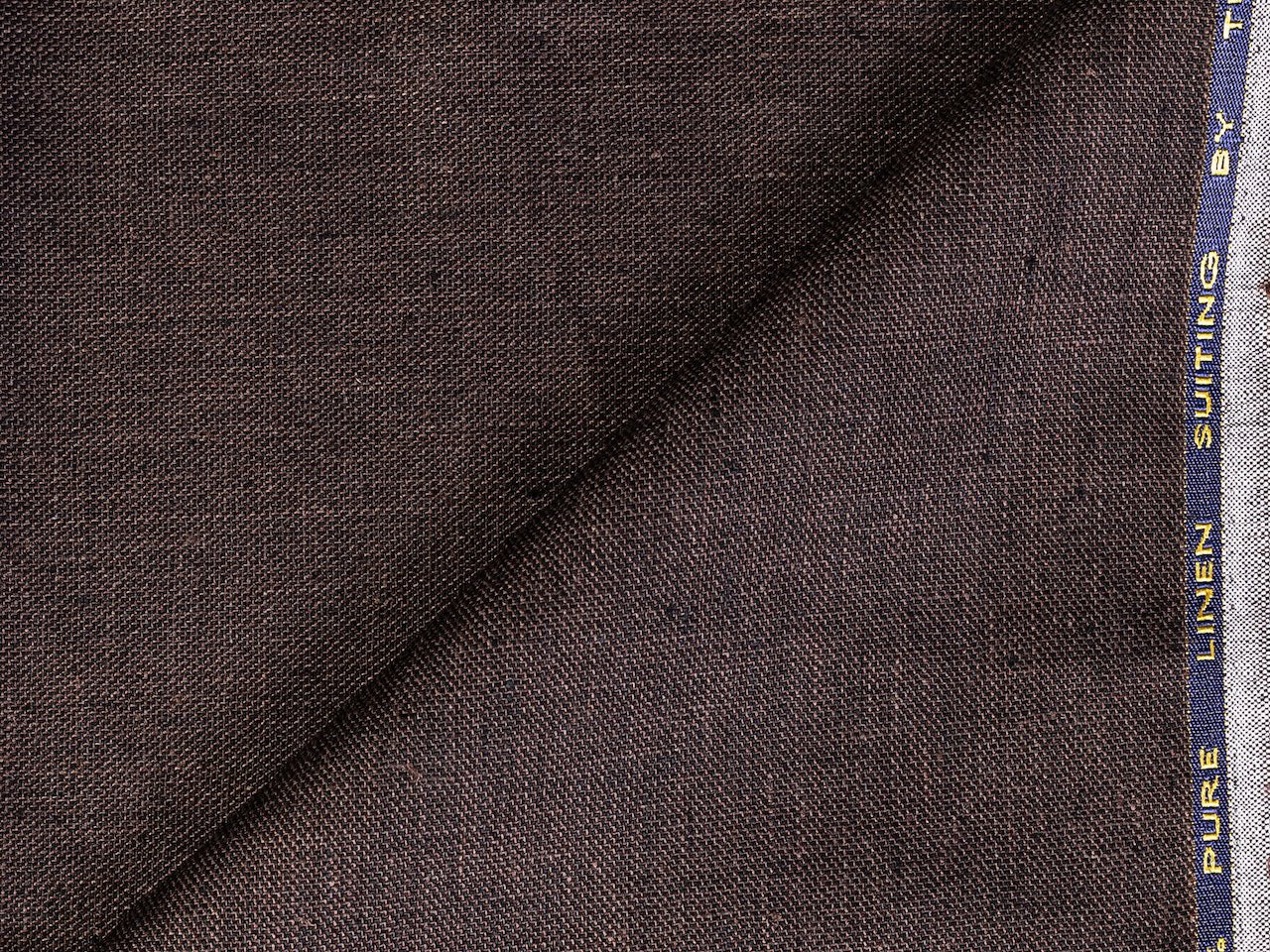 LTL 05/T3-23169 Dark Brown Linen Vest Fabric