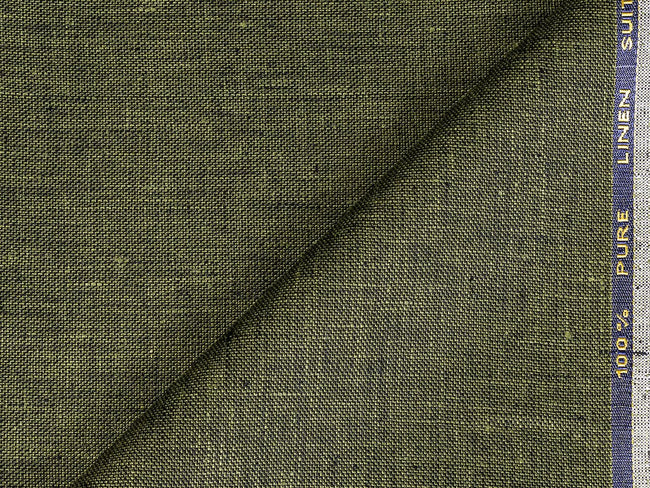 LTL 06/T3-23170 Army Green Linen Vest Fabric