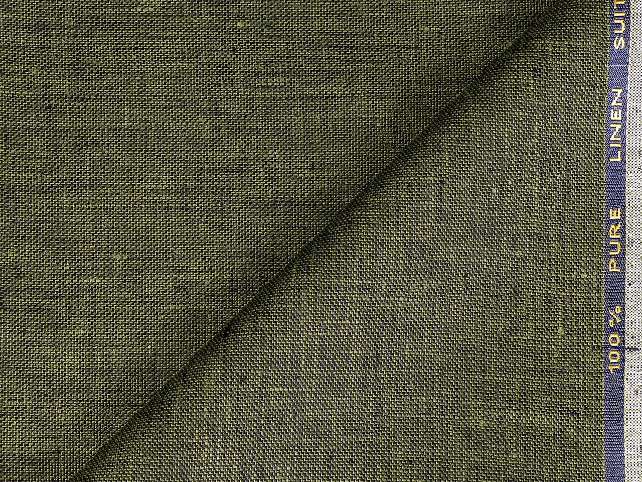 LTL 06/T3-23170 Army Green Linen Pants Fabric