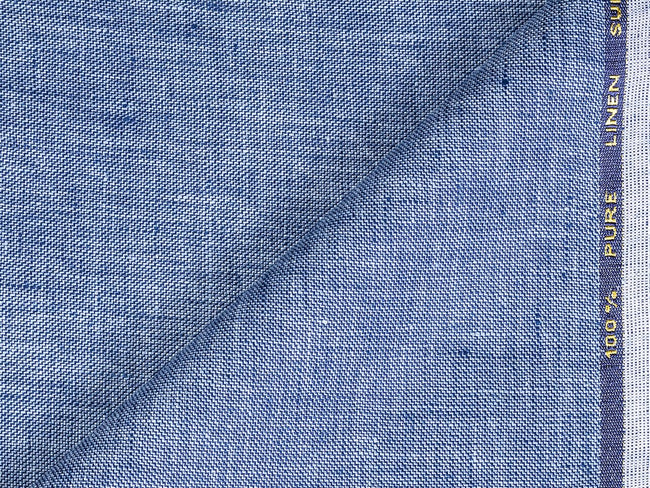 LTL 11/T3-23175 Blue Linen Vest Fabric
