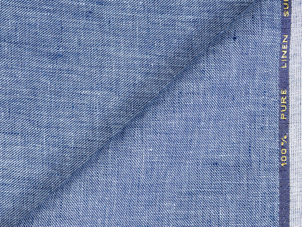 LTL 11/T3-23175 Blue Linen Suit Fabric