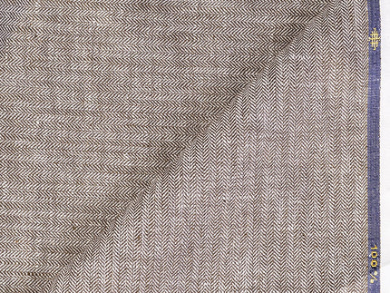 LTL 26/T3-23190 Taupe Herringbone Linen Suit Fabric
