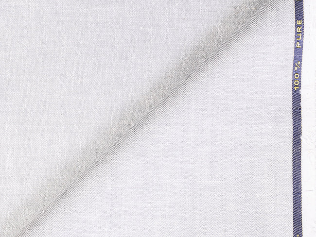 LTL 27/T3-23191 Silver Herringbone Linen Pants Fabric