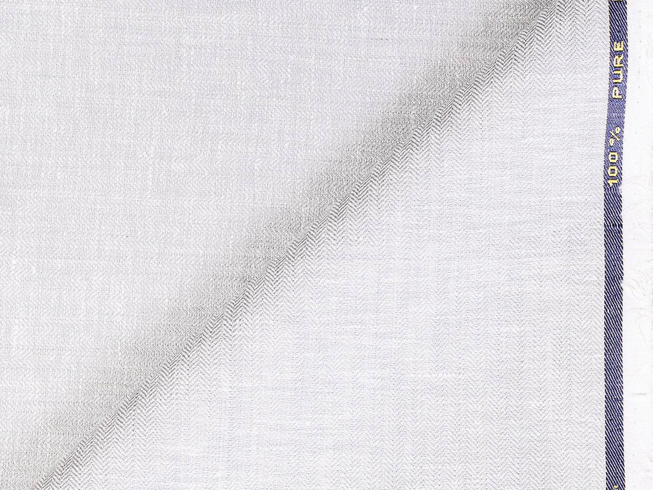 LTL 27/T3-23191 Silver Herringbone Linen Suit Fabric