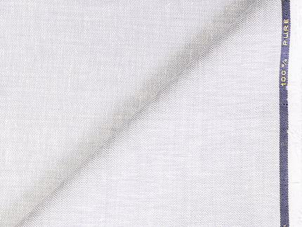 LTL 27/T3-23191 Silver Herringbone Linen Suit Fabric