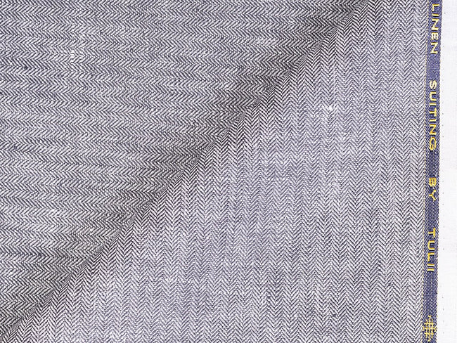 LTL 28/T3-23192 Grey Herringbone Linen Pants Fabric