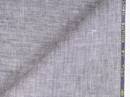 LTL 28/T3-23192 Grey Herringbone Linen Suit Fabric