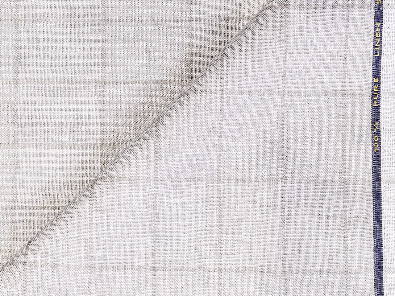 LTL 32/T3-23139 Silver Grey Check Linen Vest Fabric