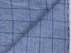 LTL 35/T3-23142 Denim Blue Check Linen Pants Fabric