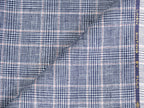 LTL 38/T3-23147 Navy With Orange Prince Of Wales Check Pants Fabric
