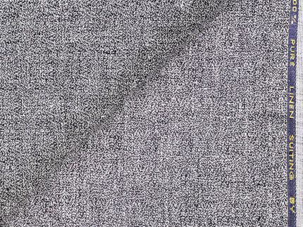 LTL 47/T3-23156 Black & White Pattern Linen Suit Fabric