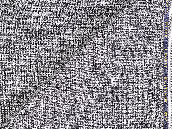 LTL 47/T3-23156 Black & White Pattern Linen Suit Fabric