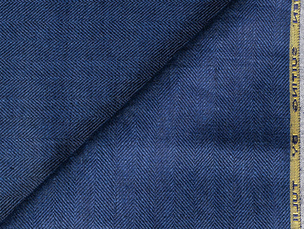 LTL 57/T3-23197 Navy Herringbone Linen Suit Fabric