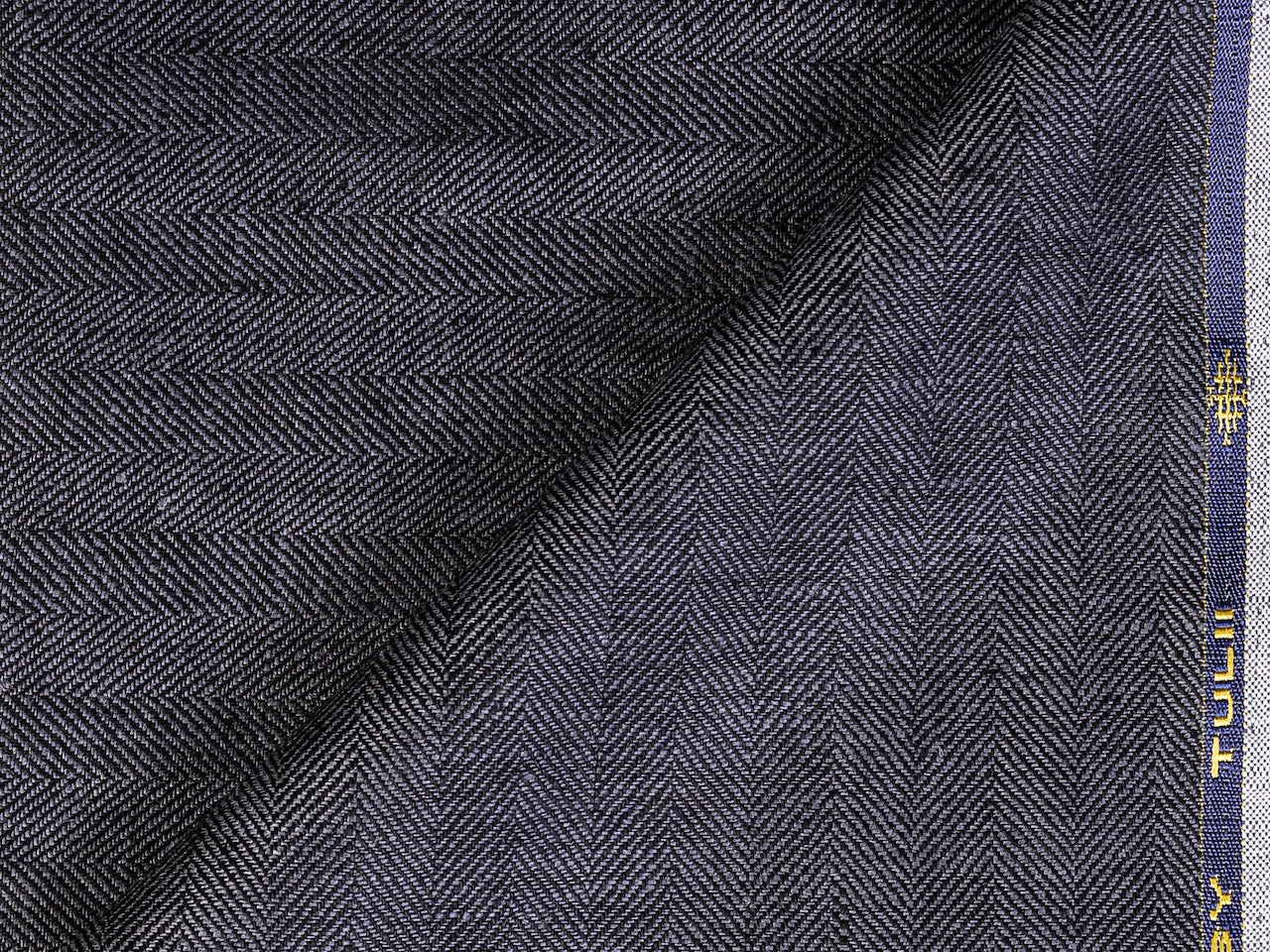LTL 58/T3-23198 Grey Herringbone Linen Suit Fabric
