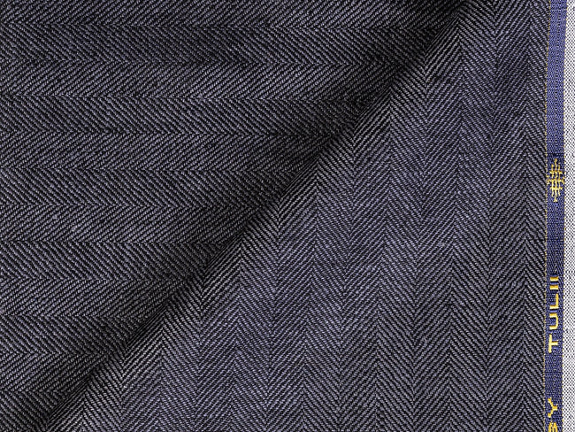 LTL 58/T3-23198 Grey Herringbone Linen Pants Fabric