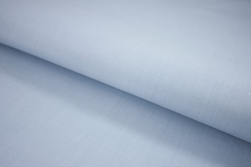 P-679/5859 Fine Cotton Textured Ice Blue Shirting Fabric