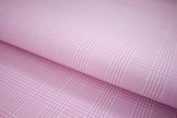 P-709/5692 Fine Cotton Windowpane Pink Shirting Fabric