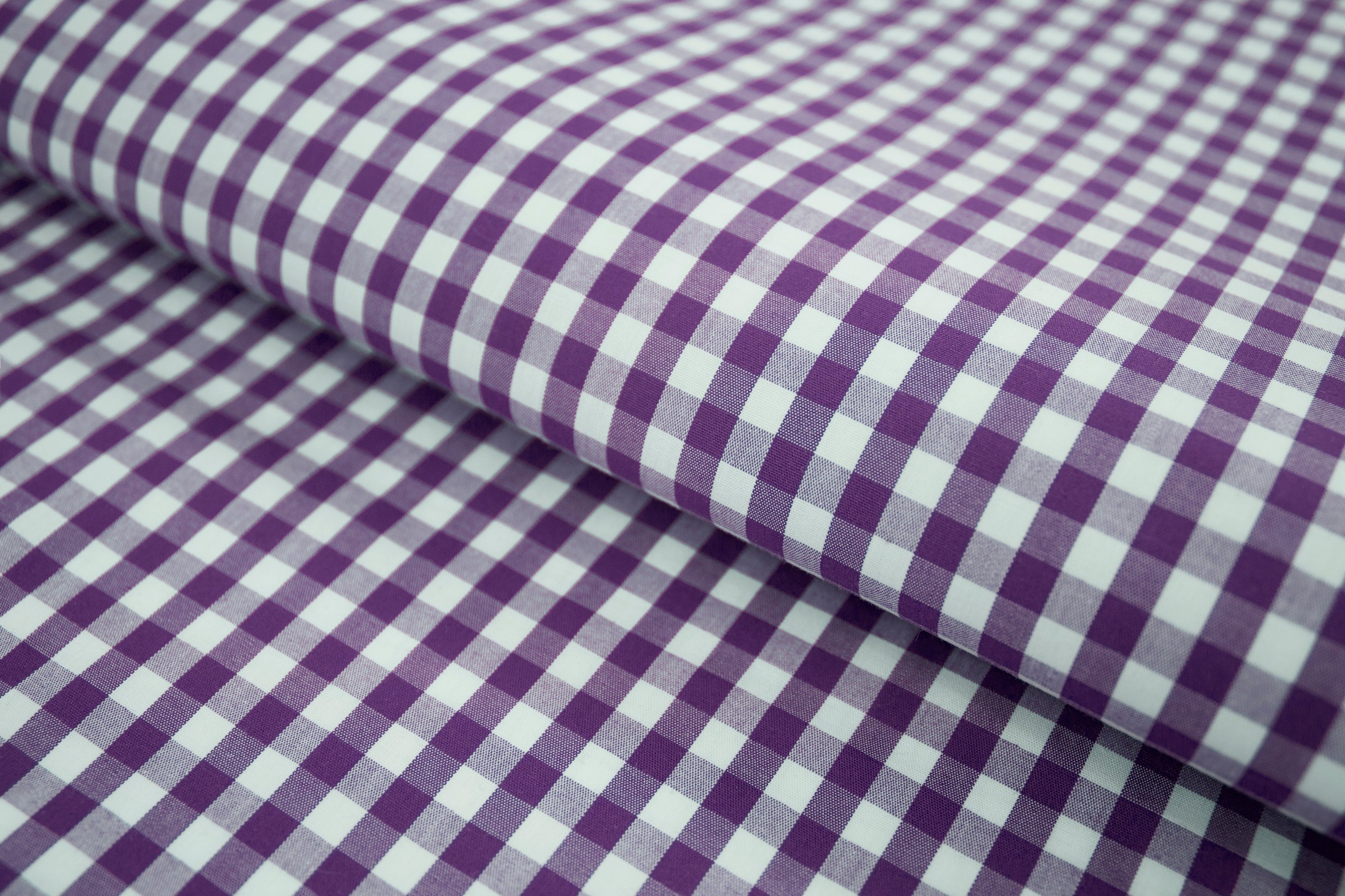 P-727/5889 Fine Cotton Purple and White Checks Shirting Fabric
