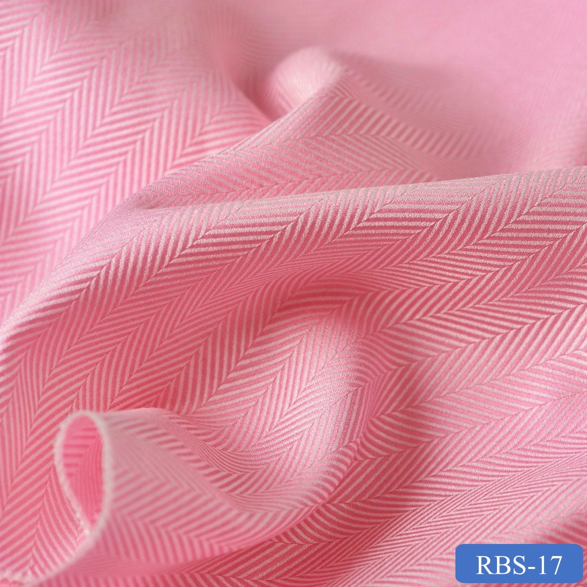74 Rbs RBS 17 Pink Herringbone Super Fine 2-ply Cotton Shirting Fabric – Sam ...