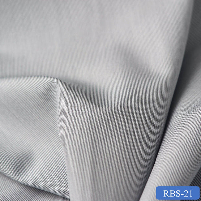 RBS 21 Grey Stripe Super Fine 2-ply Cotton Shirting Fabric