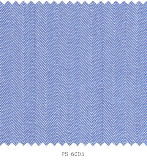 S6005/N3-34546 Blue Herringbone Fine Giza Cotton Shirting Fabric