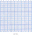 S6063/N3-34604 White with Blue Check Fine Giza Cotton Shirting Fabric