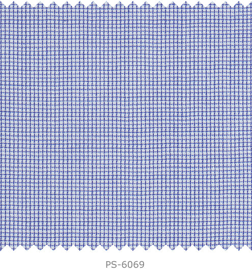 S6069/N3-34618 White with Navy Small Check Fine Giza Cotton Shirting Fabric