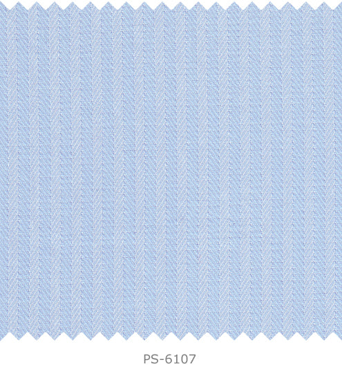 S6107/N3-34457 Light Blue Fishbone Fine Giza Cotton Shirting Fabric