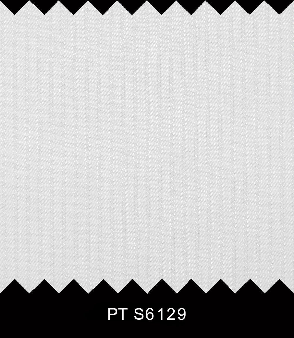 S6129/N3-34392 White Stripe Fine Giza Cotton Shirting Fabric