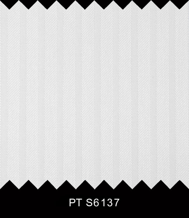 S6137/N3-34400 White Self Stripe Fine Giza Cotton Shirting Fabric