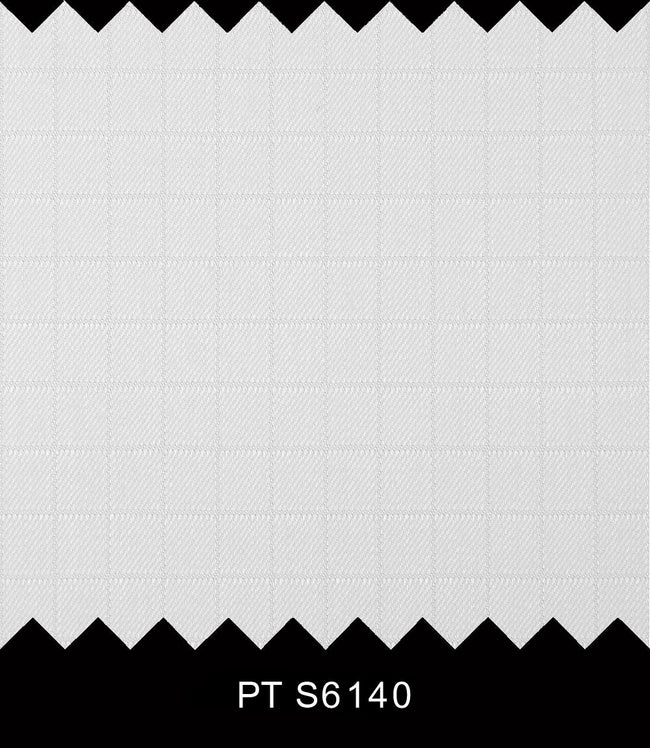 S6140/N3-34403 White Small Check Fine Giza Cotton Shirting Fabric