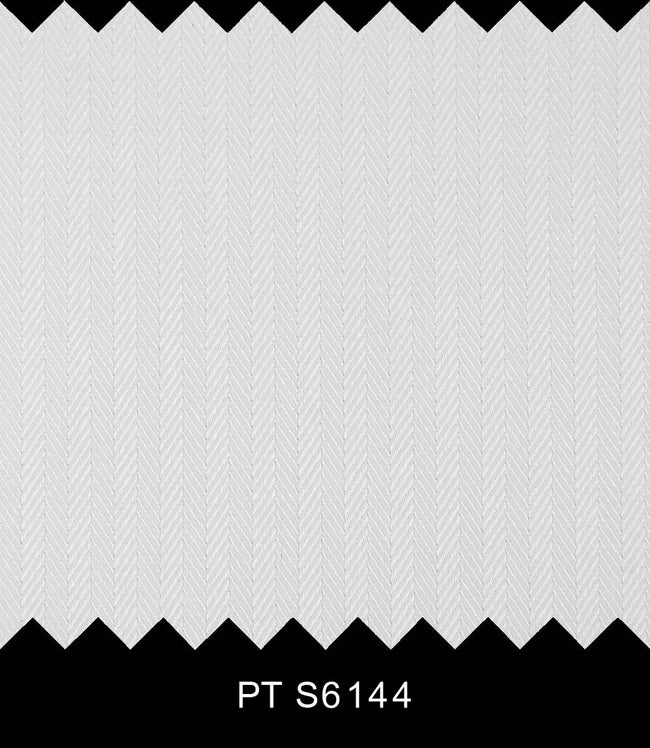 S6144/N3-34407 White Small Herringbone Fine Giza Cotton Shirting Fabric