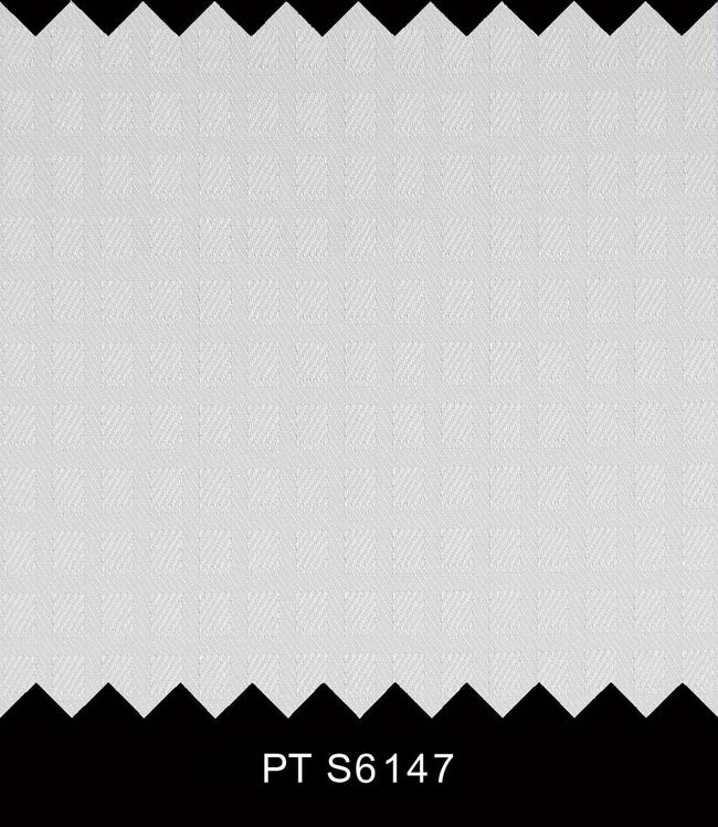 S6147/N3-34410 White Square Design Fine Giza Cotton Shirting Fabric