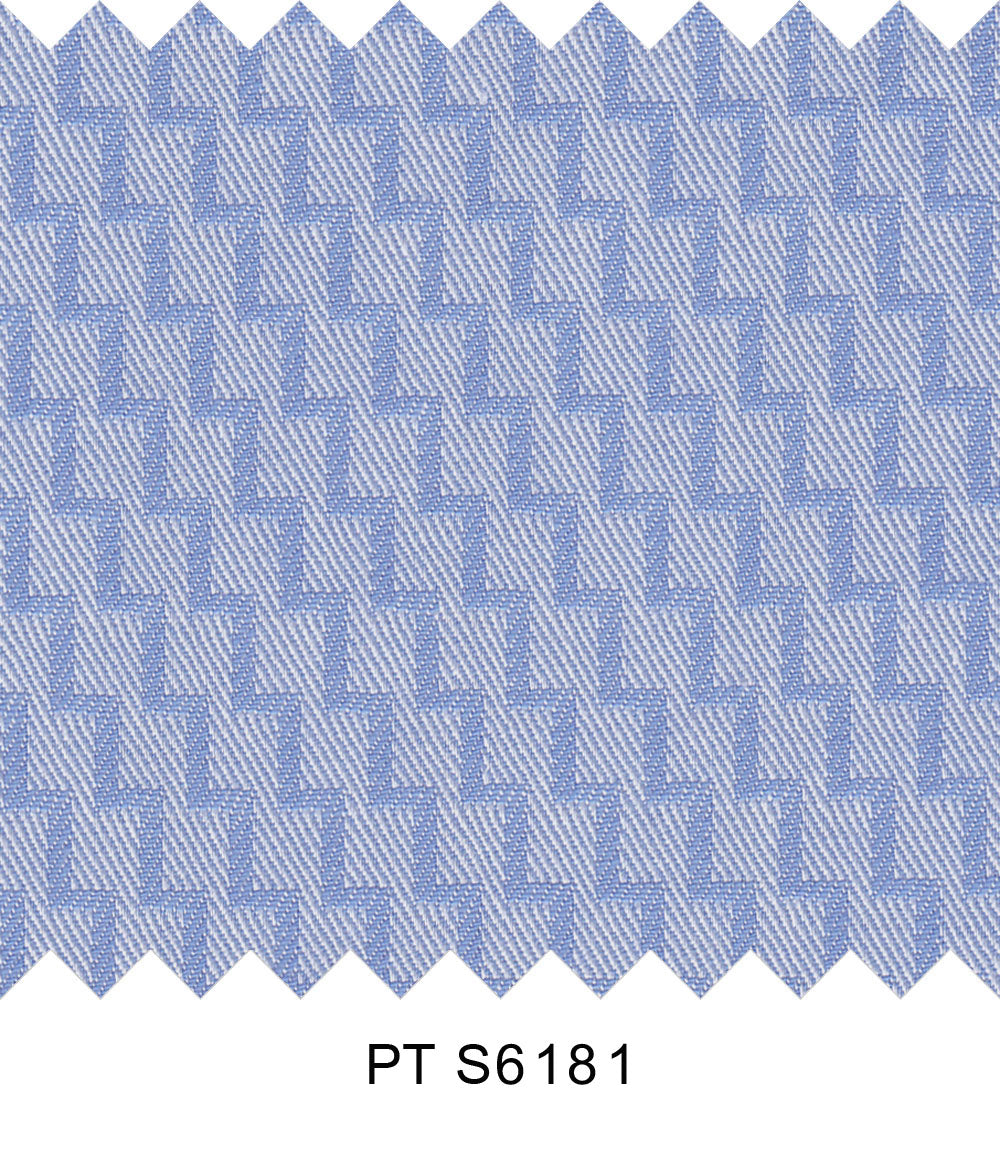 S6181/N3-34490 Blue Design Fine Giza Cotton Shirting Fabric