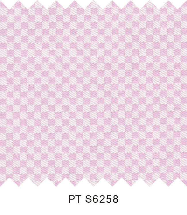 S6258/N3-34422 Pink Chessboard Fine Giza Cotton Shirting Fabric
