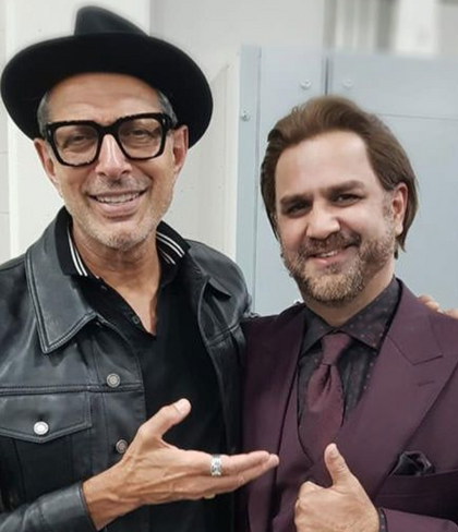 Sam Surin with Celebrity JeffGoldblum