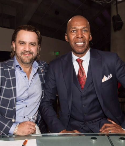 Sam Surin with Celebrity Thurl Bailey