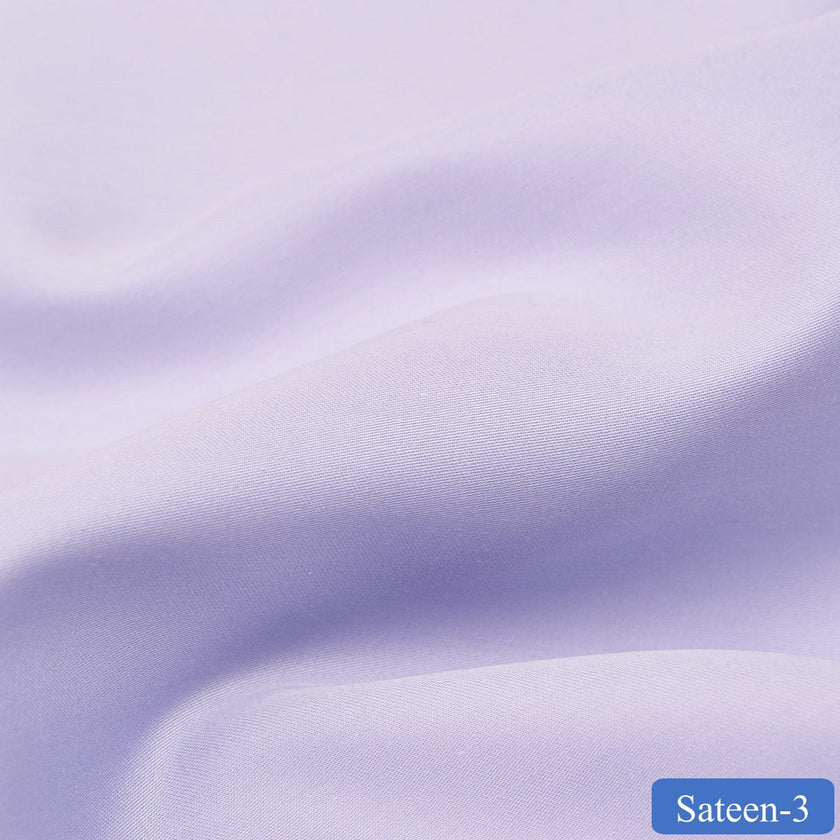 SATEEN 3 Plain Purple Super Fine 2-ply Cotton Shirting Fabric