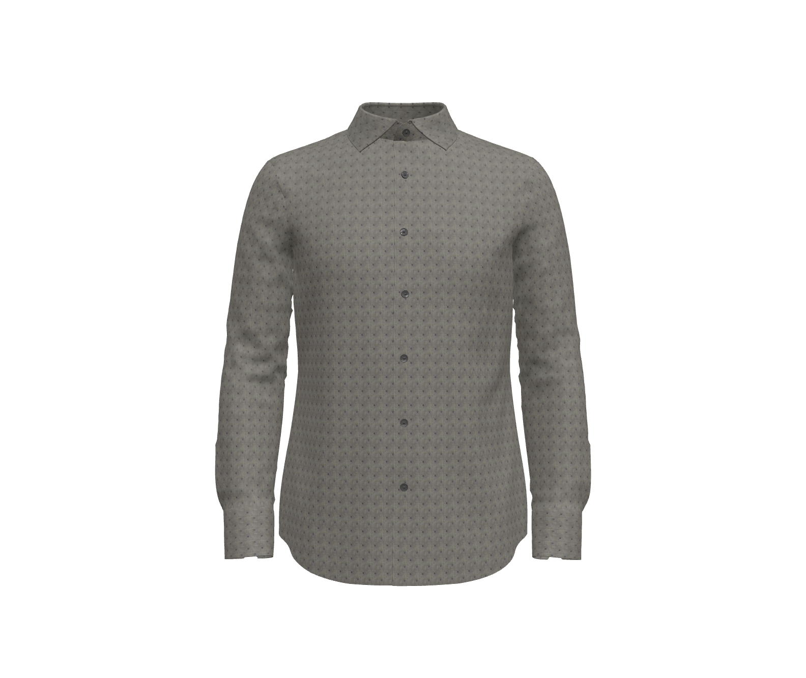 Grey with Navy Small Dot Pattern Shirt