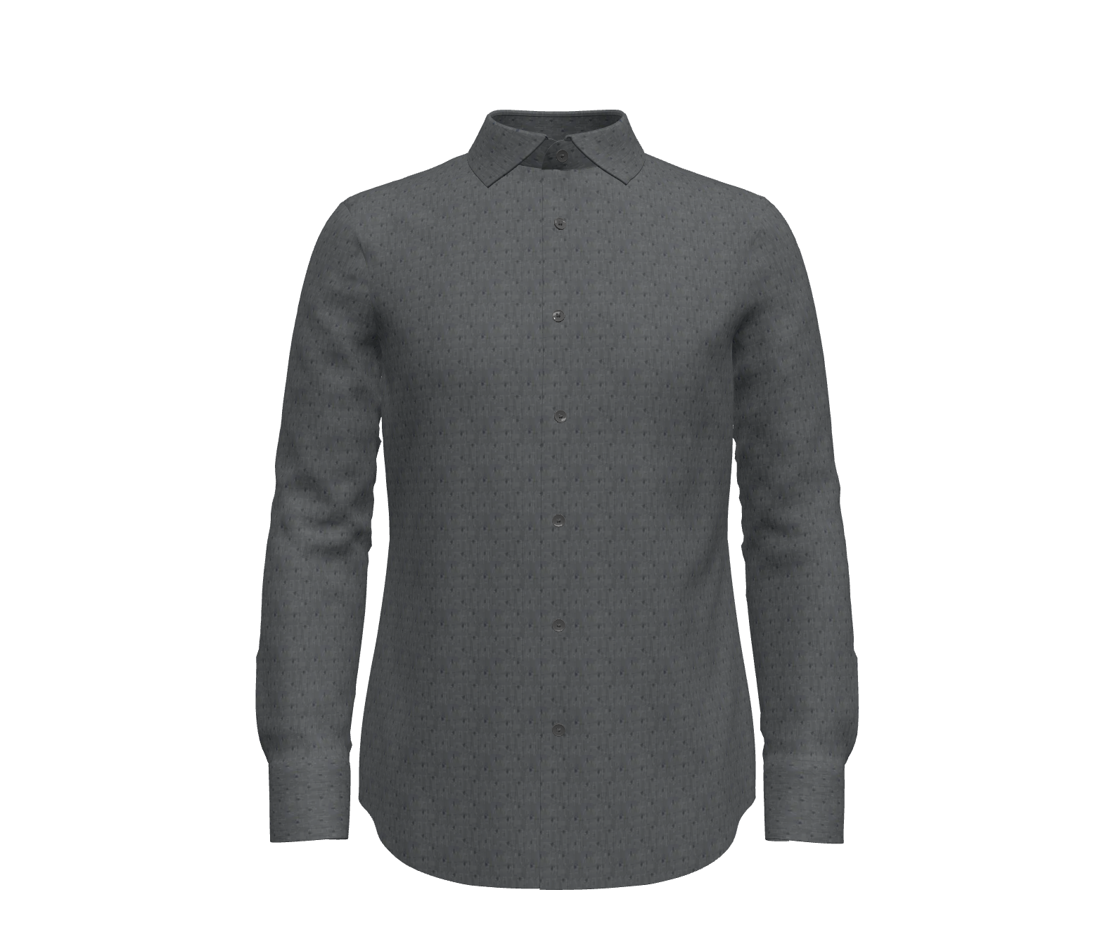 Medium Grey with Navy Small Dot Pattern Shirt