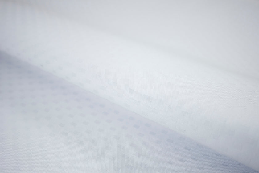 T-590/5921 Fine Cotton White Selfchecks Shirting Fabric