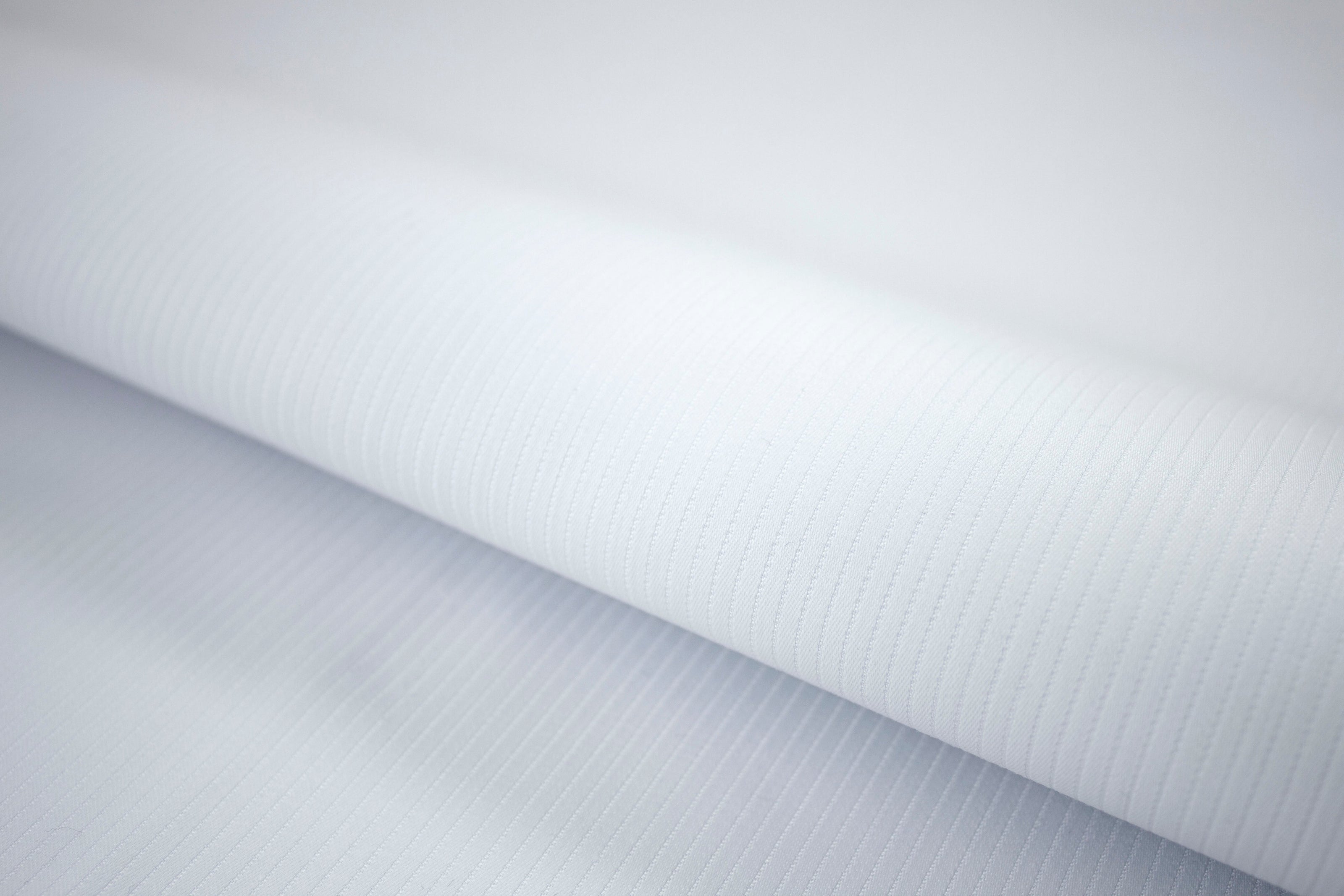 T-596/5926 Fine Cotton White Selfstripes Shirting Fabric