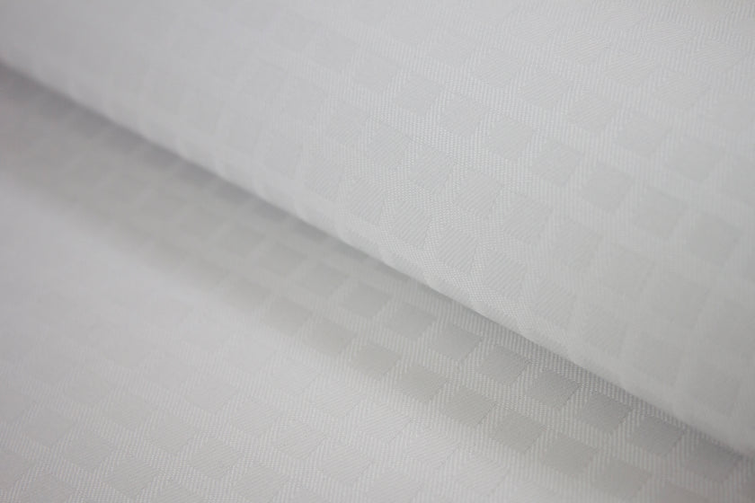 T-608/5936 Fine Cotton Self Tone White Check Shirting Fabric