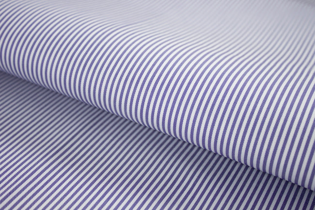 T-625/5774 Fine Cotton Purple Stripes Shirting Fabric