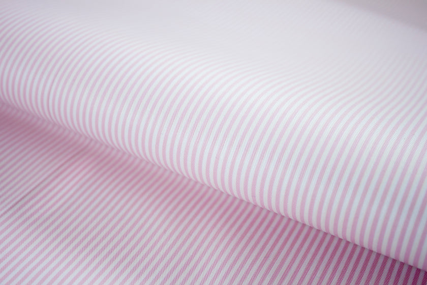 T-631/5780 Fine Cotton Pink Stripe Shirting Fabric