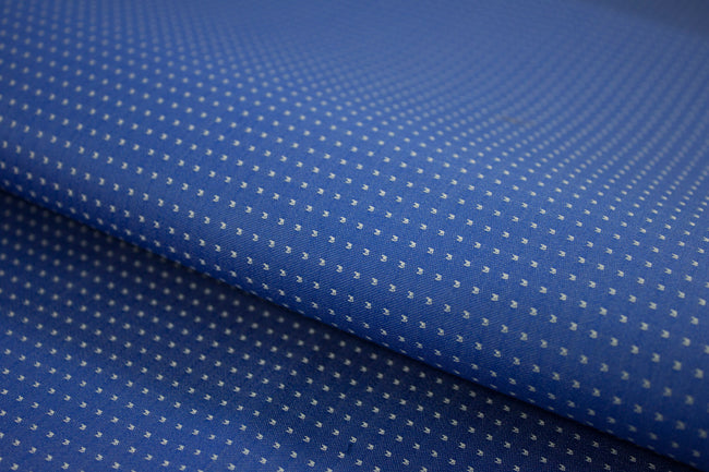 T-639/5785 Fine Cotton Navy Blue Texture Shirting Fabric