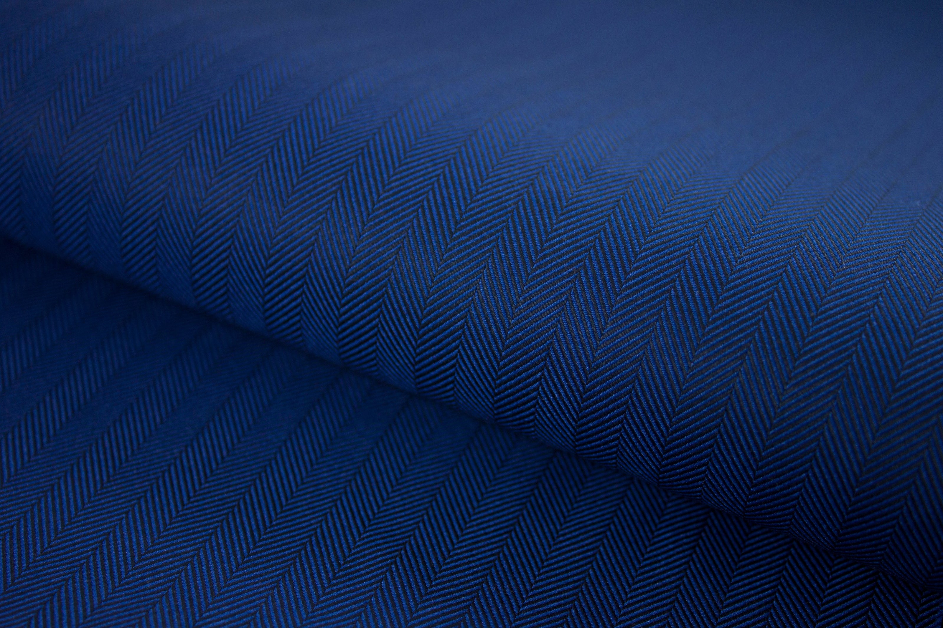 T-657/5794 Fine Cotton Navy Blue Herringbone Shirting Fabric