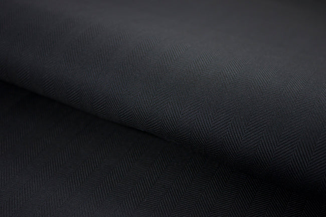 T-658/5795 Fine Cotton Black Herringbone Shirting Fabric